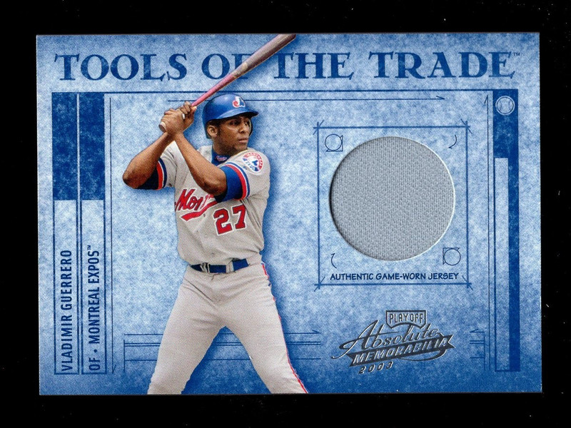 2003 ABSOLUTE TOOLS OF THE TRADE VLADIMIR GUERRERO GAME USED JERSEY 104/250