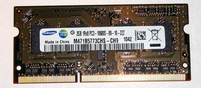 2 GB DDR3 RAM 204-pin SO-DIMM 1Rx8 PC3-10600S 'Samsung M471B5773CHS-CH9'