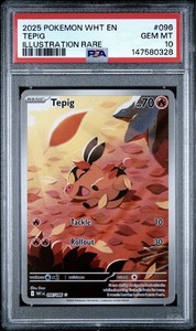 Tepig 096/086 White Flare Illustration Rare