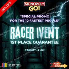 Monopoly Go! RACER IVENT Guarantee 1st Place⚡Fast Dilevery | Fast Respond⚡