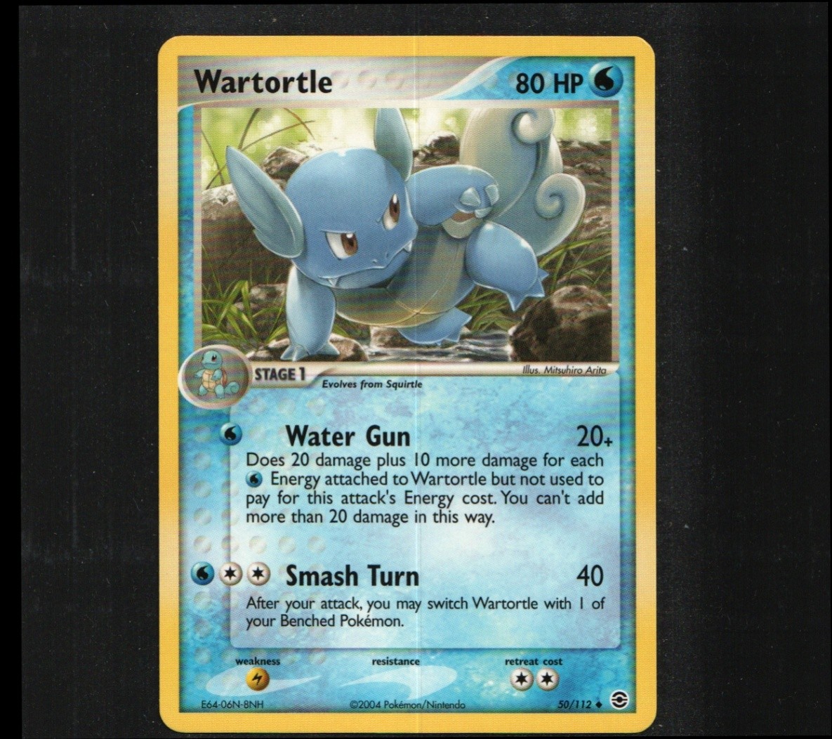 Wartortle Normal Uncommon FireRed & LeafGreen 50/112 NM Mitsuhiro Arita