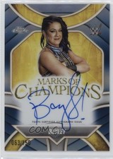 2025 Topps Chrome WWE Marks of Champions Blue Refractor /150 Bayley #MOC-BY Auto