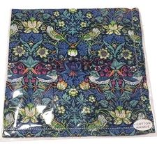 Liberty of London Pocket Square Strawberry Thief Floral Cotton Men's