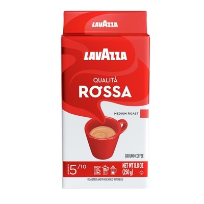 Qualità Rossa Ground Coffee, Medium Roast, Arabica and Robusta Blend, 8.8 oz ...