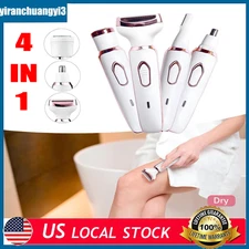 4 In 1 Women Electric Shaver Rechargeable Waterproof Razor Painless Epilator US