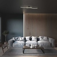 Briloner Led Deckenleuchte Schwarz 81Cm 12W 1400Lm Warmweiß Lampe Glitzereffekt