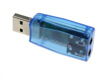 USB Audio Adapter External Stereo Sound Card 3.5mm Headphone Mic for PC Laptop