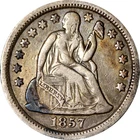 1857-P Seated Liberty Dime