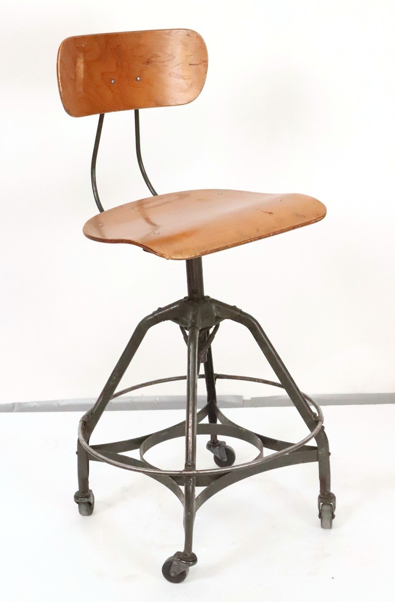Vintage Industrial Toledo Drafting Stool | eBay