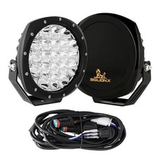 Round LED Offroad Lights 2PCS 210W 32000LM Super Bright LED 7Inch White 6000K