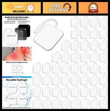 Electrode Pads 2"x2" 52PCS - Upgraded Adhesive, Latex-Free, Reusable for Muscle