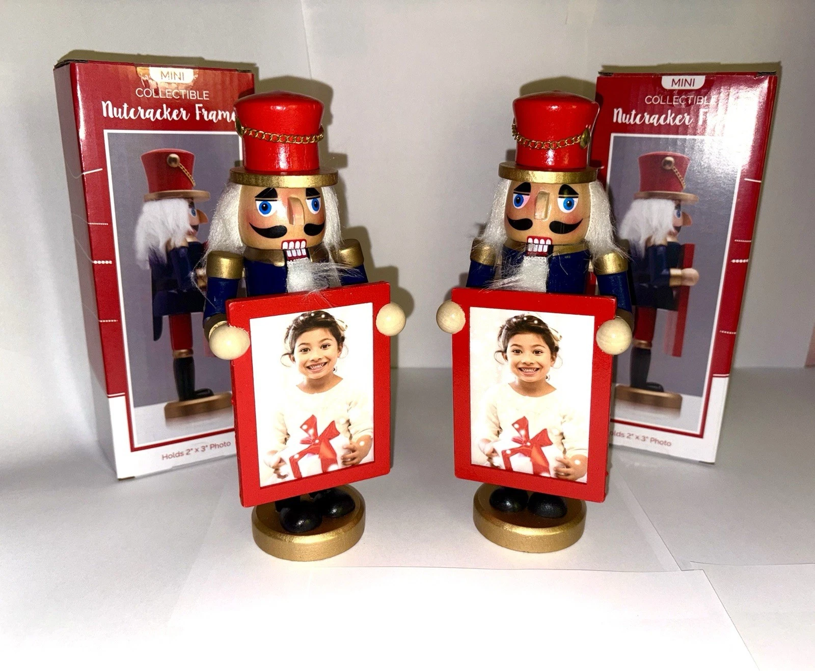 TWO PACK - 8" Wooden Nutcracker Picture Frame -w/ Christmas Decorative Box
Opens in a new window or