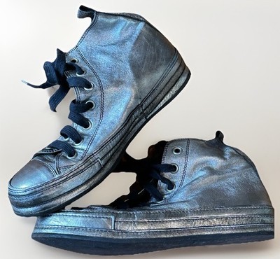 Ann Demeulemeester Leather Sneaker - Silver Colour - EU Size 37.5 - Pre-owned