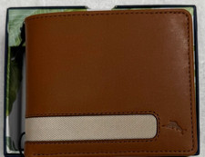 New Tommy Bahama Men's Genuine Leather Passcase Wallet Tan Color 37.00