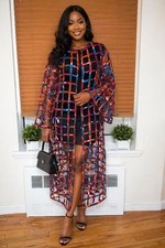 Handmade Ankara Duster Dress African Print Statement Jacket, Artisan Wear Size