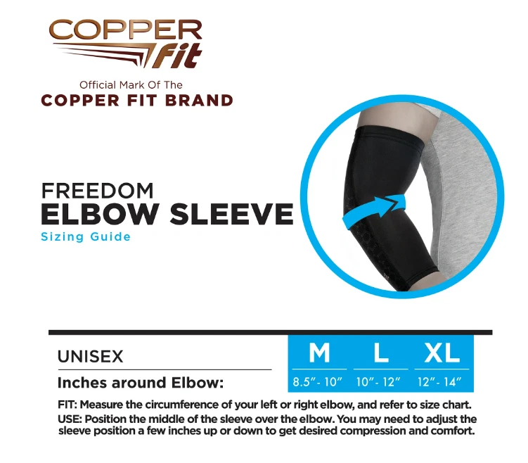 Copper Fit Freedom 铜注入压缩肘套 - 中号 — 第 3/3 张图片