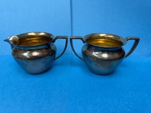 International Silver Company Sugar Bowl and Creamer Set Silver Plated 6431 6432