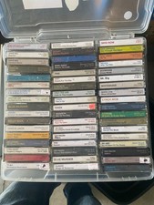 51 quantity HARD GLAM ROCK cassette tapes fan made inserts VG to NM
