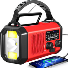 Emergency Radio Hand Crank Solar, AM/FM/NOAA Weather Radio Built-In 20000Mah Bat