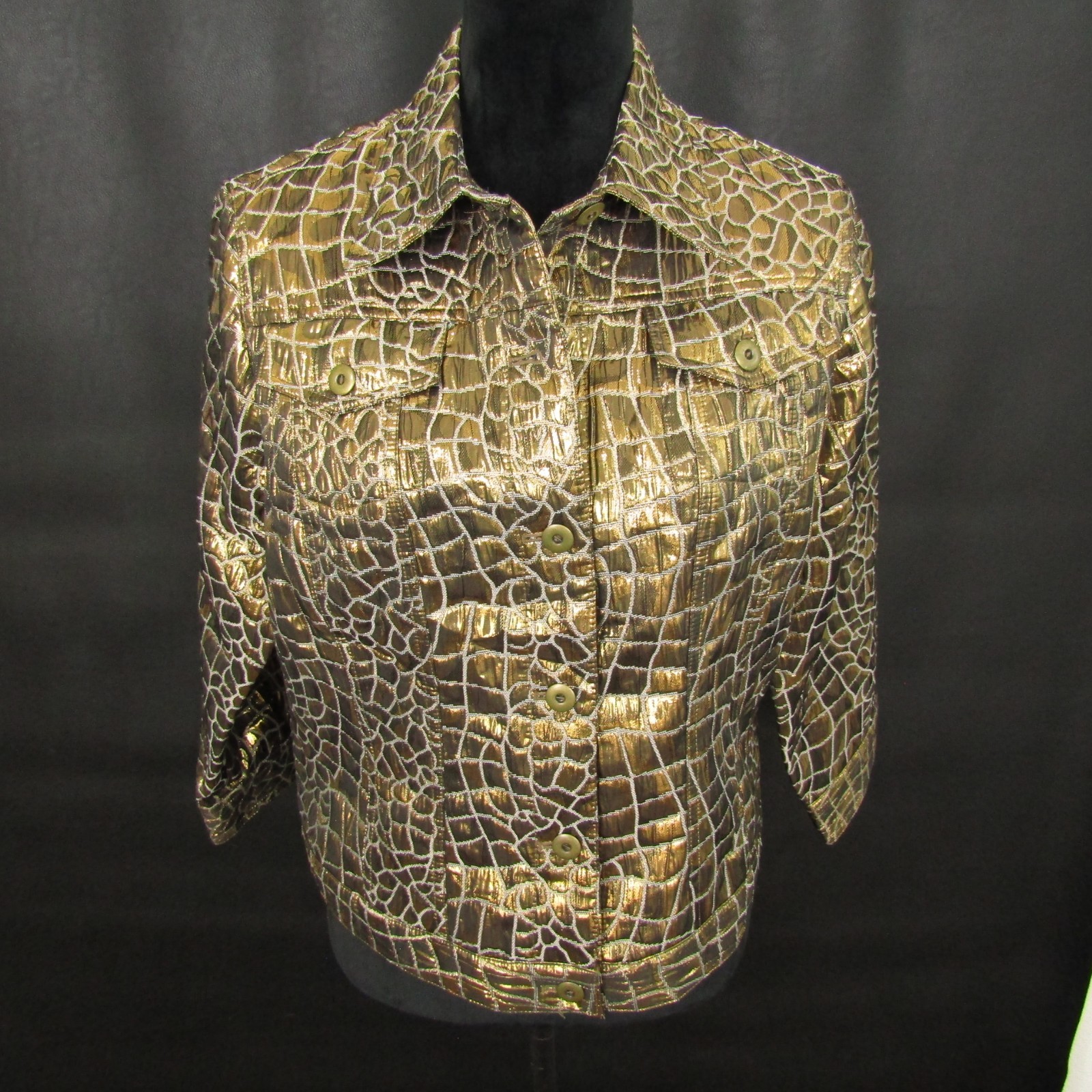 Ruby Rd. Jacket Button Up Collared Neck Womens 12… - image 1