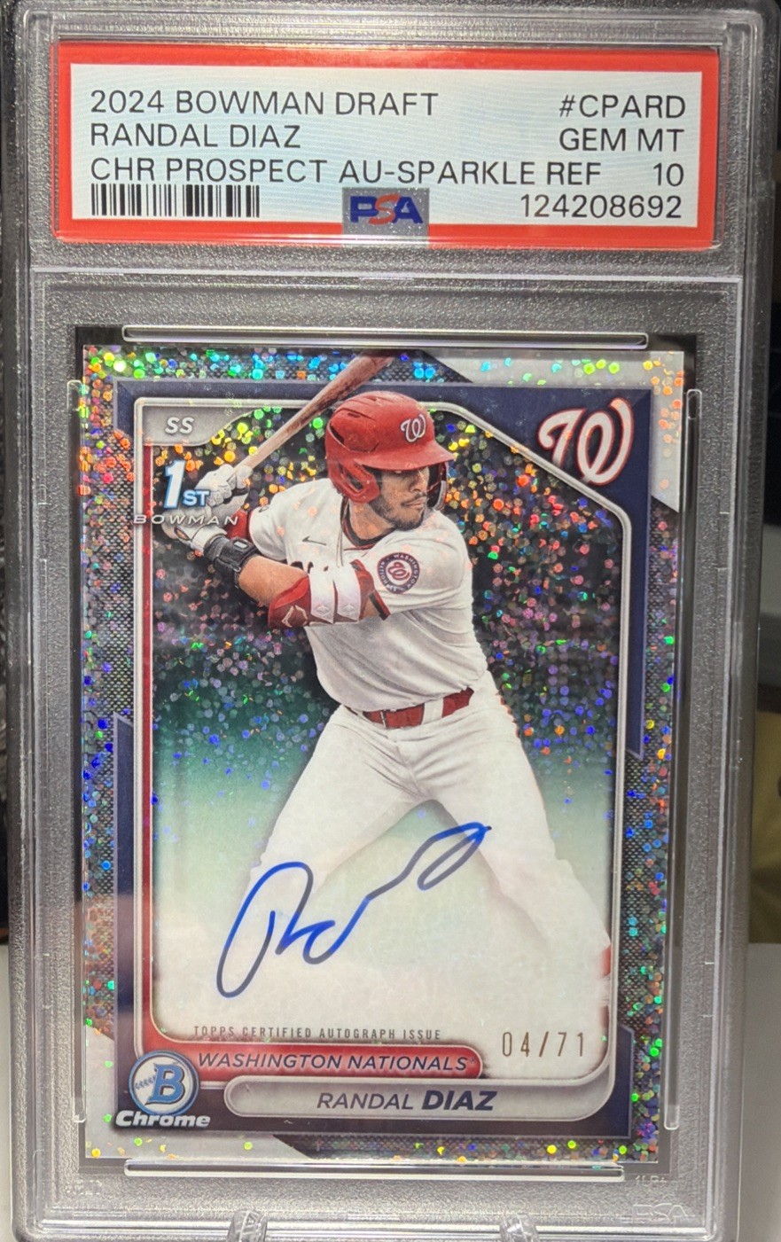 2024 Bowman Draft Chrome 1st Prospect Auto Randal Diaz #CPA-RD Sparkle 4/71