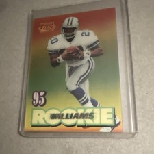 Pinnacle 1995 Sportflix Sherman Williams Rookie Card Dallas Cowboys NFL B3. rookie card picture