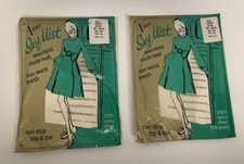 Vintage Ladies Nylon Mesh Stockings Off White Seamless Size 9-11 Two Pair New