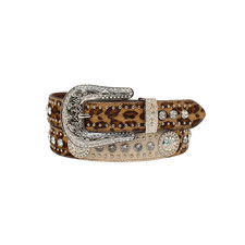 Nocona Ladies Leopard Print Calf Hair Western Belt N320003402