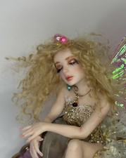 Ooak Fairy Vintage Tea Cup, Fae,Tinker Bell, Fantasy Art By Mystic Beings Studio