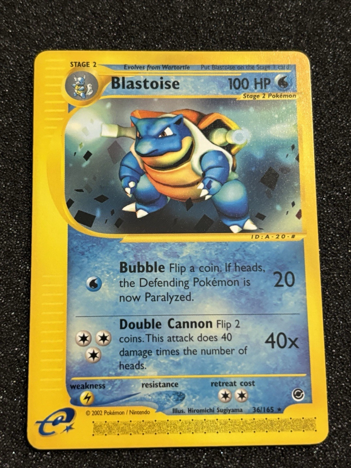 Blastoise 36/165 Expedition Pokemon Card Non-holo Regular Nintendo 2002 Nm