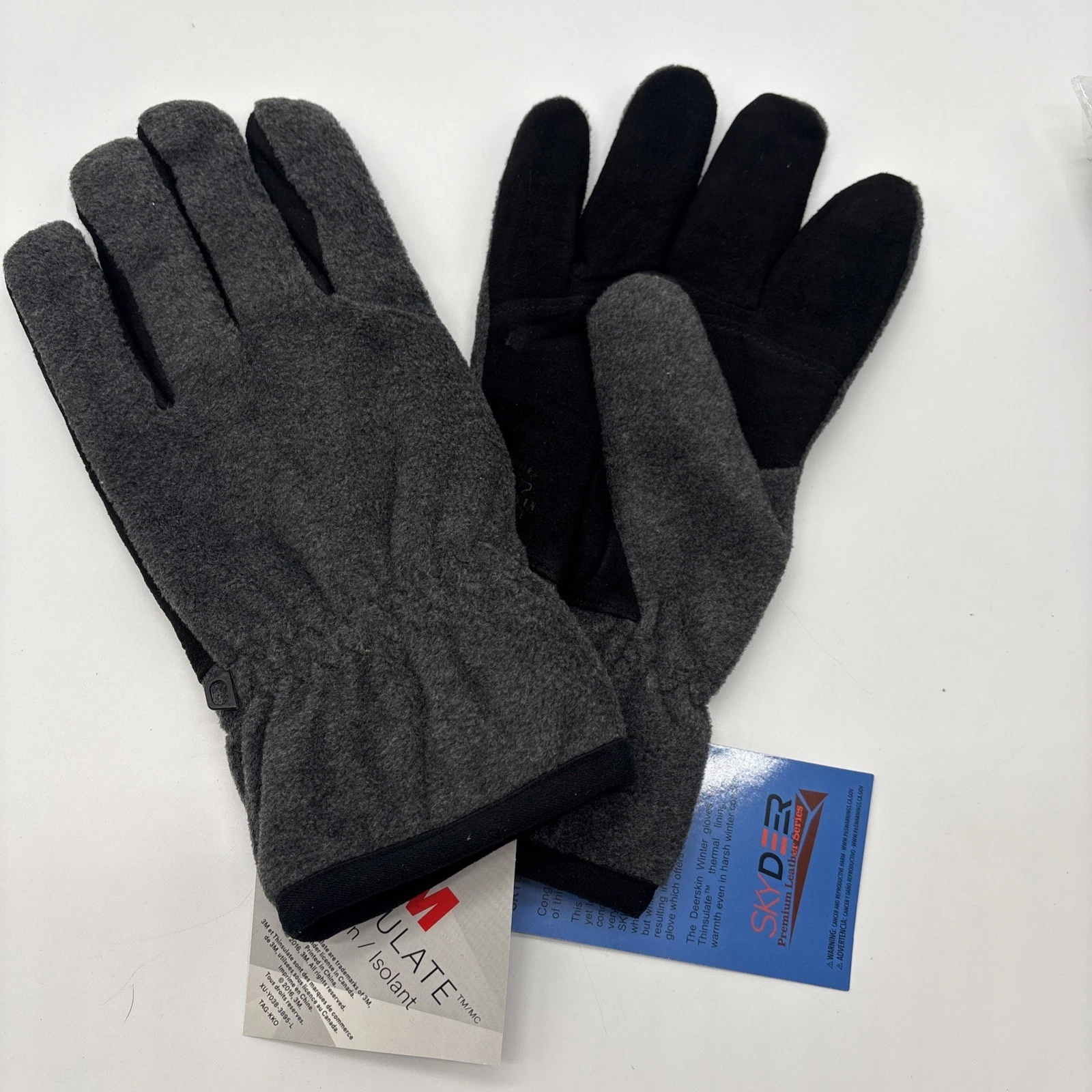 Skydeer Winter Gloves Deerskin Suede Leather Thinsulate Thermal Lining
