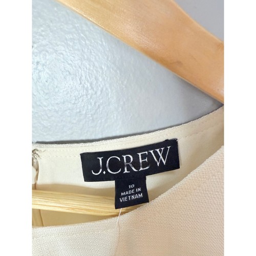 Abito J.Crew Mathilde in tela lucente avorio taglia 10 nuovo con etichetta - Foto 8 di 9