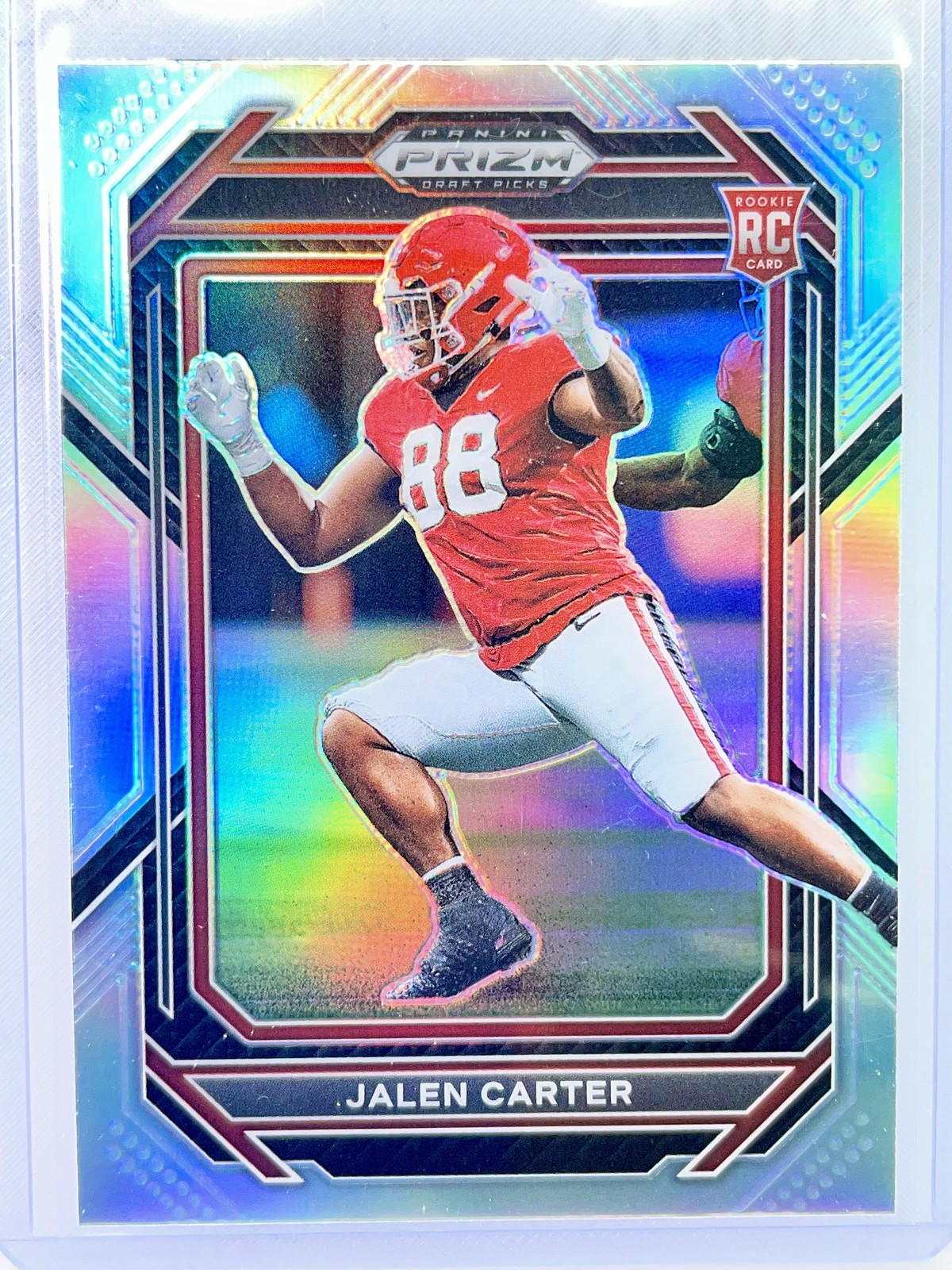 2023 Prizm Draft Picks Prizms Silver #163 Jalen Carter RC Georgia Bulldogs