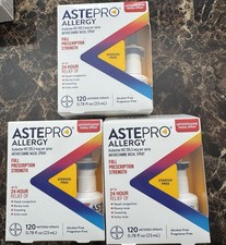 Lot Of 3-Astepro Allergy Antihistamine Nasal Spray, 120 Metered Sprays-Exp-09/26