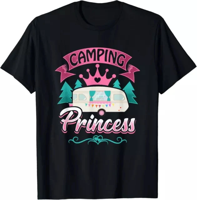 Camping Princess Cute Outdoor Camper Gift Tees S-3XL