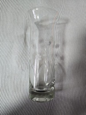 Pasabahce Flower Etched Glass Bud Vase (7-3/4'' Tall x 2'' wide) #2