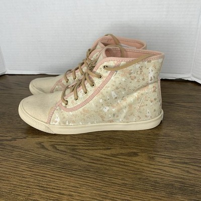TOMS Women's Camarillo High Top Sneakers in Pink Granite Fleck Canvas Size 7