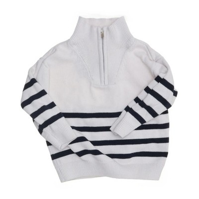 Lindex Kids, Strickpullover, Größe: 98/104, Weiß/Schwarz, Baumwolle #oTq