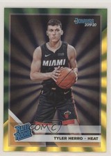 2019 Panini Donruss Rated Rookie Holo Green & Yellow Laser Tyler Herro #212 02ez
