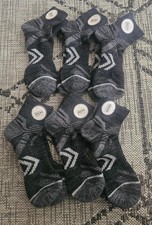 Merino Wool Hiking Running Socks 6 Pairs Quarter Ankle Thermal Thick Cushion Men