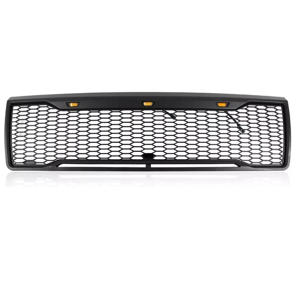 Parrilla delantera estilo malla con luces LED y letras para Ford F150 1992-1996 Foto 3 de 4