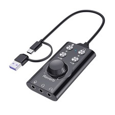 USB to 3 5mm Adapter with Built in Volume Control for Easy Sound Adjustment