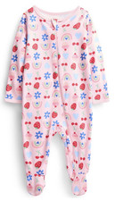 Wonder Nation Organic Cotton Baby  Unisex Zip Front Footed Sleep N Play Pajamas