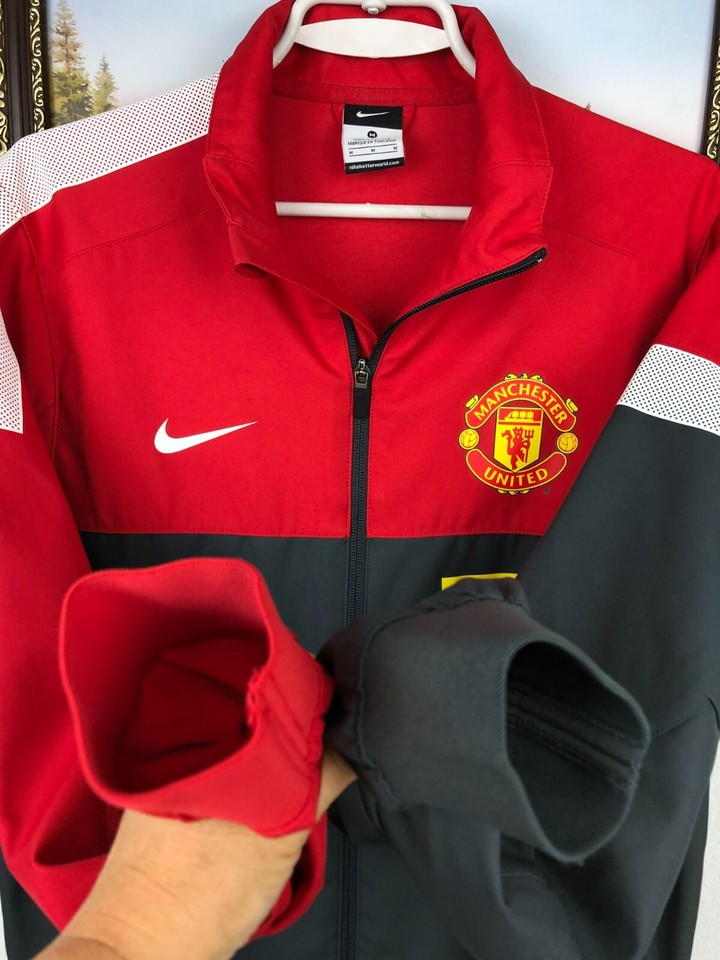 Nike Manchester United Football Jacket Soccer Track Top Mens Devils