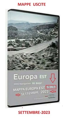 AUDI MMI 3G BASIC AGGIORNAMENTO NAVIGATORE E MAPPA SETTEMBRE 2023-2024 DVD