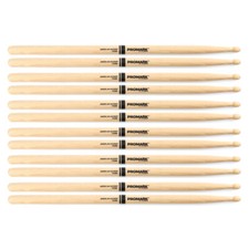 6 Pairs ProMark 2B Wood Oval Tip Short Taper ...