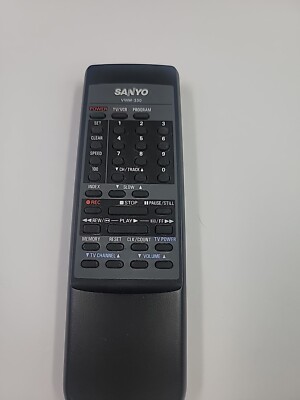 Sanyo VCR Remote Control VWM-330 Black Tested Genuine Factory Original