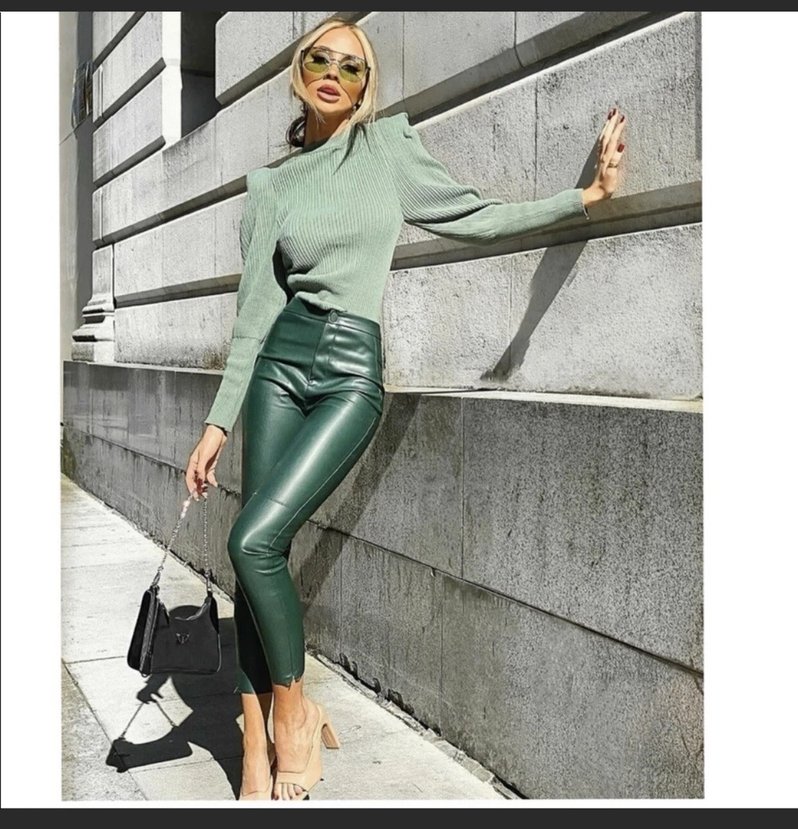 Leather pants zara outlet