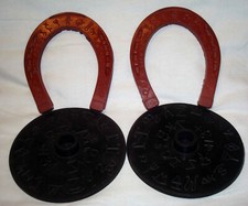 Vintage Auburn Rubber Western Cowboy Ranch Horseshoe Ring Toss Childs Toy Game