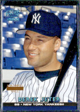 2000 PACIFIC PLATINUM BLUE PORTRAIT VARIATION BLANK SERIAL #294 DEREK JETER 1/1